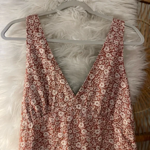 Rhythm Women’s Carmella Floral Print V-Neck Sleeveless Mini Dress A-Line Retro - Picture 6 of 14